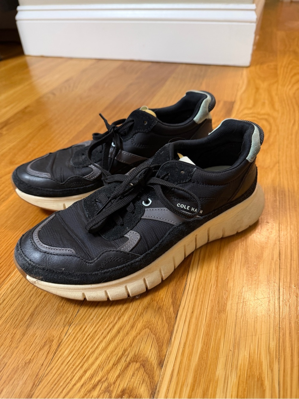 Cole Haan Black and Gray Men's Knit Sneakers